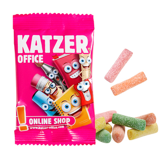 Mini HITSCHIES Kaubonbons Sauer MIX im konventionellen Tütchen