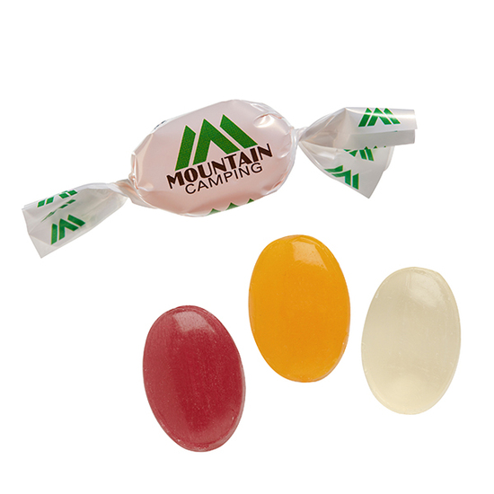Spezialitäten Bonbons im kompostierbaren Werbewickel