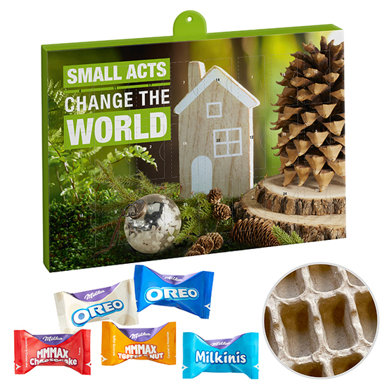 Premium Marken-Adventskalender PAPIER mit Milka Favourites Mix