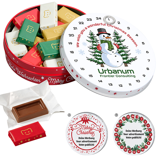 Magnetdosen-Adventskalender mit Choco Company Naps