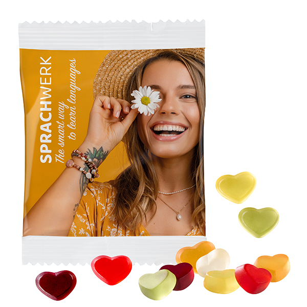 Fruchtgummi STANDARD 20 g, VEGAN im kompostierbaren Tütchen