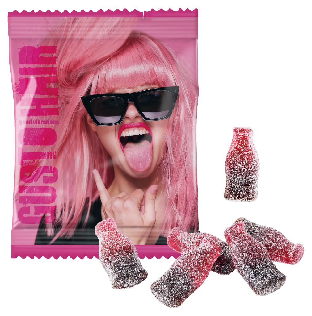 Saure Cola-Kirsch-Fläschchen 20 g