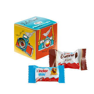 Mini Promo-Würfel mit Kinder Schokolade Mini & Kinder bueno Mini Mix
