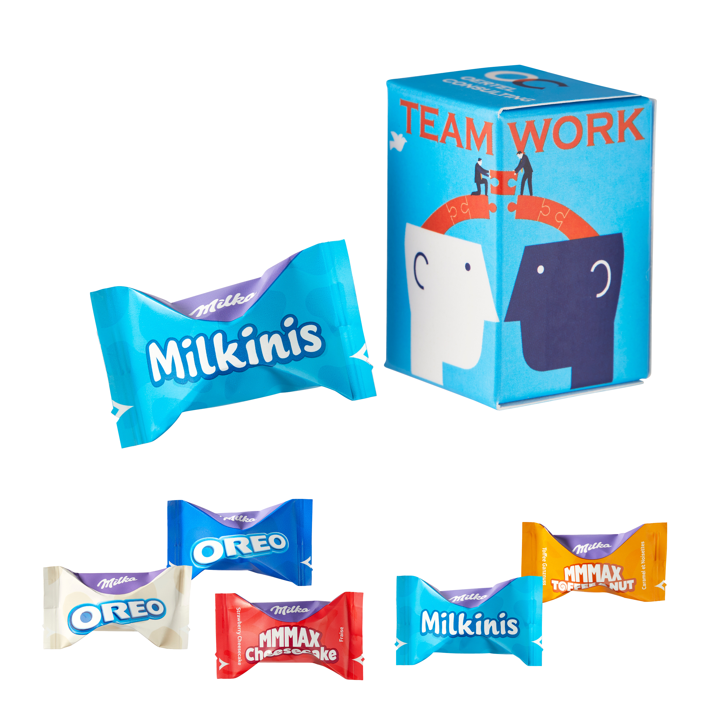 Mini Promo-Tower mit Milka Favourites Mix