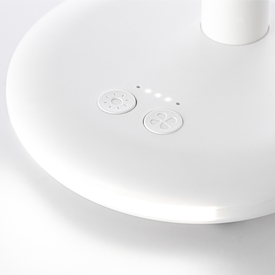 Wiederaufladbarer Ventilator mit Licht REEVES-DESKSTREAM