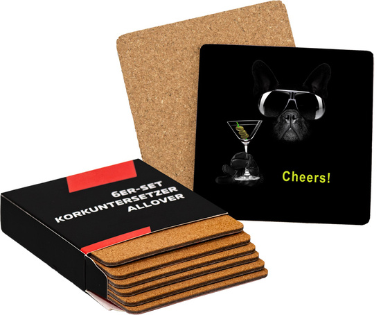 Laminierte Korkuntersetzer