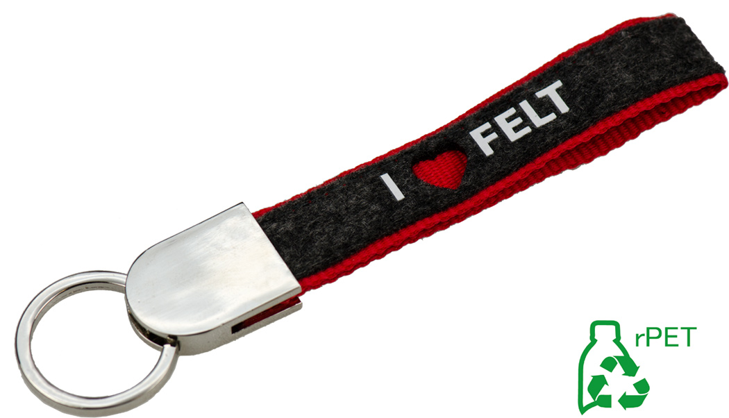 Schlüsselanhängerschlaufe Filzbesatz
