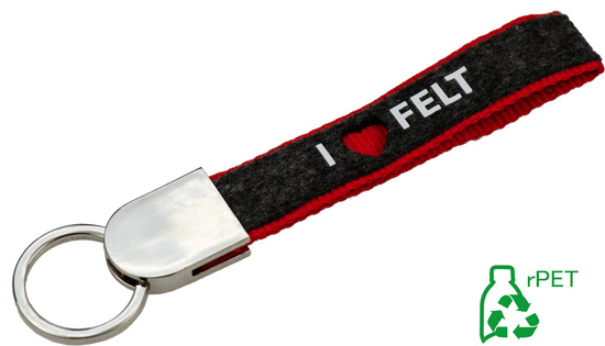 Schlüsselanhängerschlaufe Filzbesatz