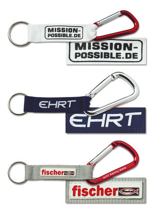 Kurze Schlüsselbänder mit Aluminium-Karabinerhaken