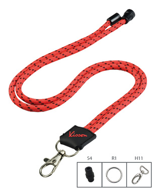 Kordellanyard mit Soft-PVC-Motivlabel