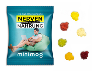 Fruchtgummi Standardformen, ca. 60 x 90 mm, 10 g, Standard-Folie transparent - Fisch