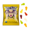 Fruchtgummi Standardformen, ca. 60 x 90 mm, 10 g, transparente kompostierbare Folie - Glühbirne