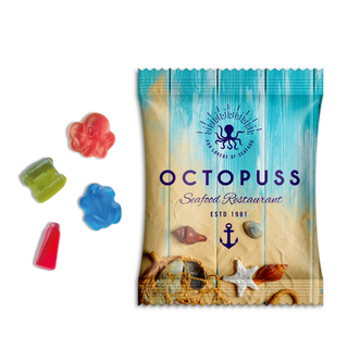 Fruchtgummi Sonderformen - Standard-Folie weiß / 10 g