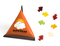 Mini Tetraeder Fruchtgummi, ca. 75 x 60 mm, 10 g, Standard-Folie transparent - Flugzeug