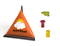 Mini Tetraeder Fruchtgummi, ca. 75 x 60 mm, 10 g, Standard-Folie transparent - Werkzeugmischung