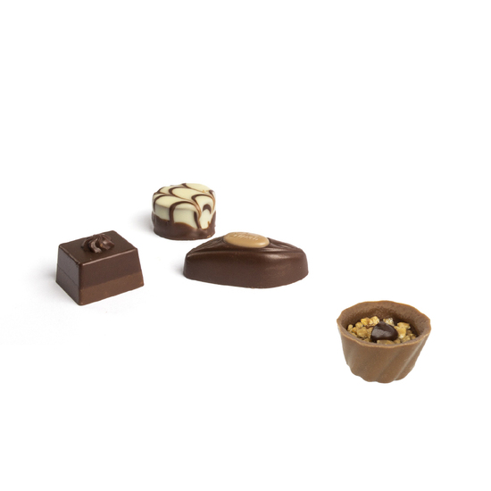 Lindt Mini Pralinés im Werbeschuber, ca. 101 x 101 x 27 mm, 44 g,  - Silber