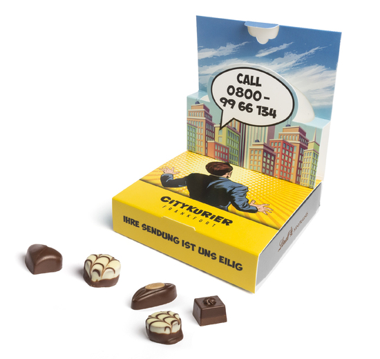 Lindt Mini Pralinés in Pop-Up Kartonage