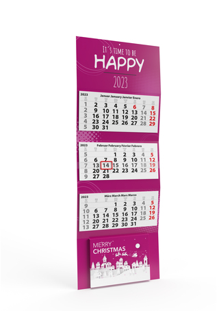 Jahreskalender mit Adventskalender, ca. 315 x 900 mm, 120 g,  - Lindt Naps