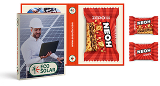 Neoh Waffel Mini in Werbeklappkarte 11 g Neoh Waffel Mini Kartonage