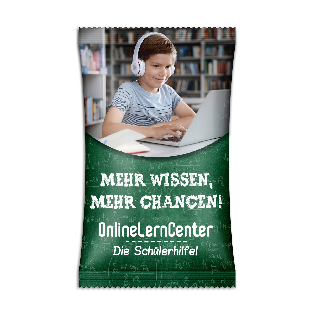 Apfelchips, ca. 90 x 165 mm, 15 g, weiße kompostierbare Folie -