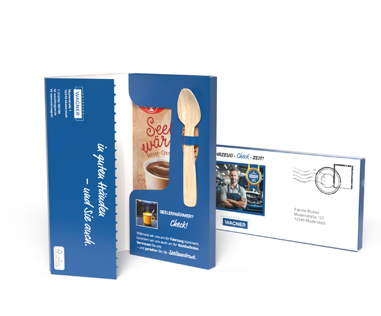 Dr. Oetker Tassenpudding in Mailingmappe, ca. 177 x 92 x 12,5 mm, 59 g,  - Schoko