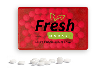 MintCard, ca. 77 x 48 x 6 mm, 7 g, rot-transparent -