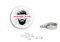 Mini Clic Clac Box, ca. 53 mm Durchmesser, Höhe 18 mm, 20 g, weiß - Traubenzuckertabletten