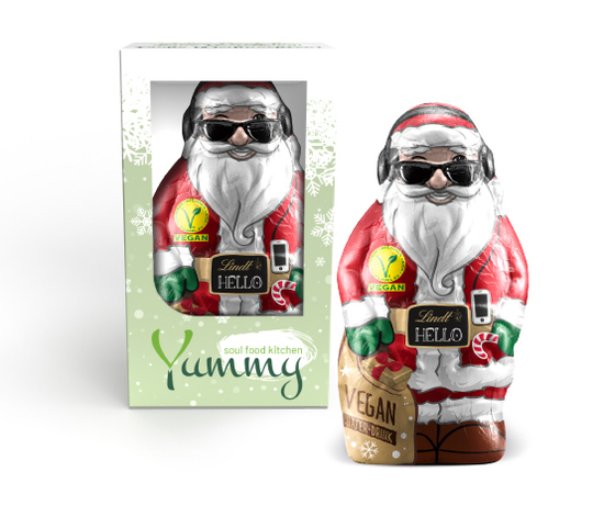 Lindt HELLO Santa Vegan, ca. 72 x 47 x 127,5 mm, 80 g,  -