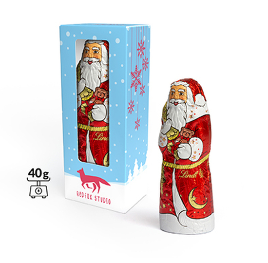 Lindt Schoko Nikolaus in Vollkartonage, ca. 41 x 104 x 29 mm, 40 g,  -