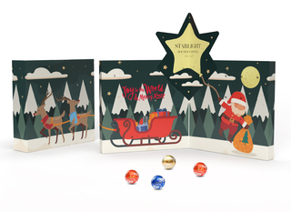 Lindt Adventskalender "Buch" Pop-Up Eco, ca. 182 x 182 x 46 mm, 115 g, Standard -