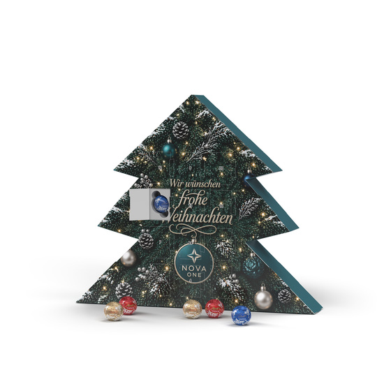 Lindt Lindor Adventskalender "Tannenbaum" Eco, ca. 231 x 271 x 43,5 mm, 115 g,  -
