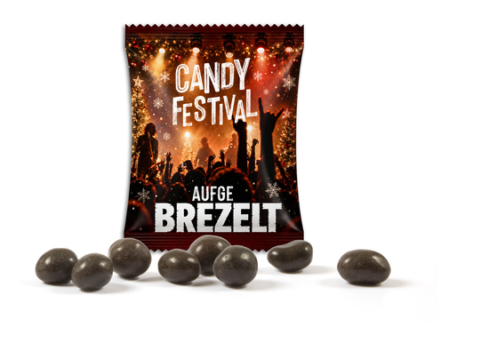 Treets Pretzel Bites im Werbetütchen, ca. 70 x 90 mm, 10 g, Papier/PE-Verbundfolie weiß -