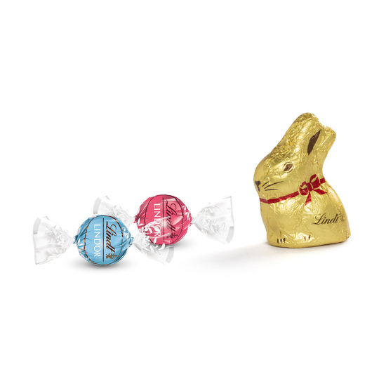 Lindt Osternest in Pyramidenbox, ca. 120 x 120 x 120 mm, 35 g,  -