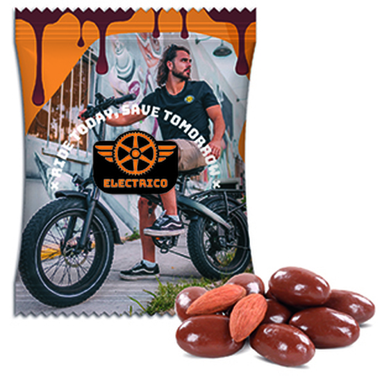 ChoViva Dragierte Mandeln 10 g Dragierte Mandeln weiße kompostierbare Folie