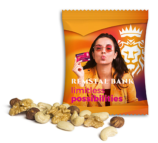 Seeberger Nusskernmischung 20 g  Papier/PE-Verbundfolie weiß