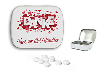 Mini Nostalgiedose 20 g Traubenzuckertabletten weiß