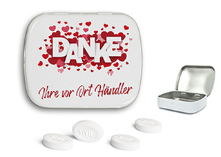 Mini Nostalgiedose 18 g Vivil Friendship weiß