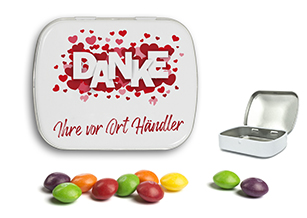 Mini Nostalgiedose 20 g Skittles weiß