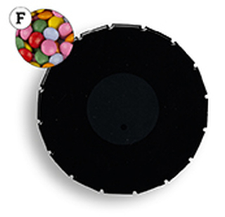 Super Mini Clic Clac Box 12 g Schokolinsen schwarz