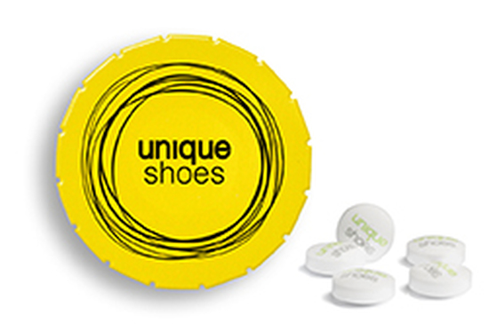 Super Mini Clic Clac Box 12 g Sweetprints Pfefferminz PMS Yellow C