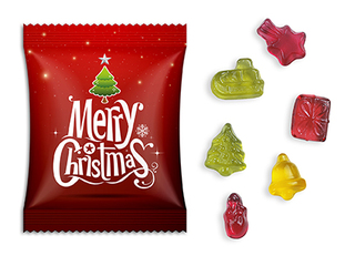Fruchtgummi Weihnachtsedition 10 g  Merry Christmas