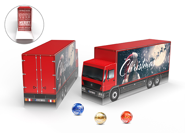Lindt Lindor Adventskalender LKW Eco 115,2 g Lindor Kugeln