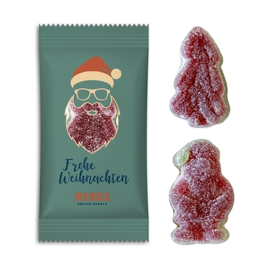 Weihnachts-Schaumzucker 9 g  Standard-Folie weiß
