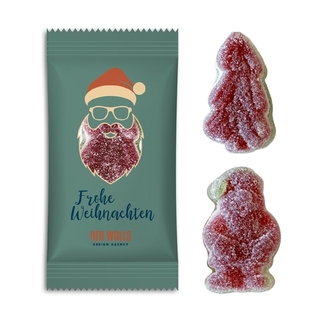 Weihnachts-Schaumzucker 9 g  Standard-Folie transparent