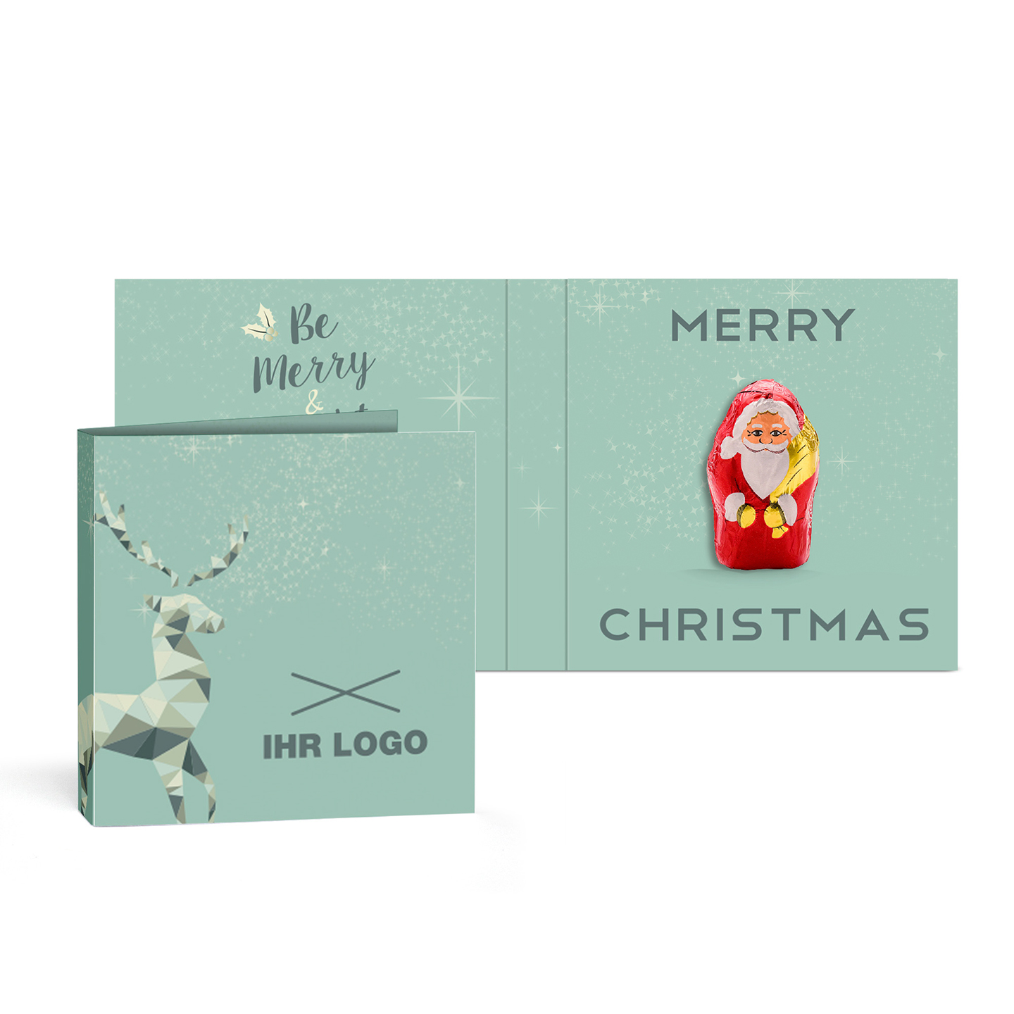 "Rausch Plantagen" Schokoladen-Figuren in Klappkarte klein 10 g Weihnachtsmann