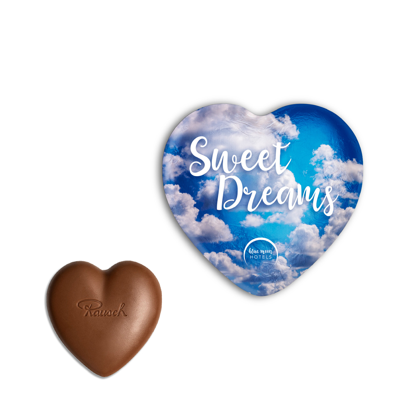 "Rausch Plantagen" Schokoladen-Herz im individuellen Alu-Wickler 20 g