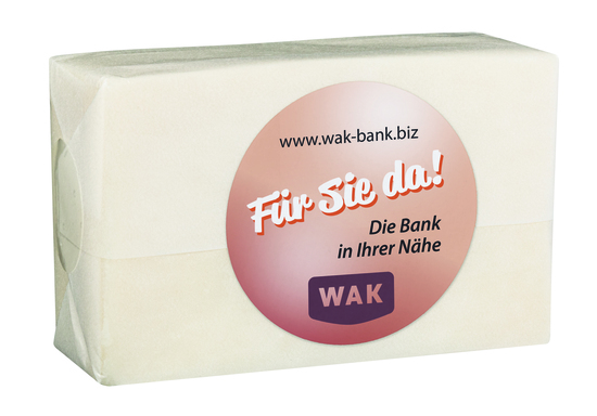 Handgeschöpfte Seife Olive in Pergamentpapier