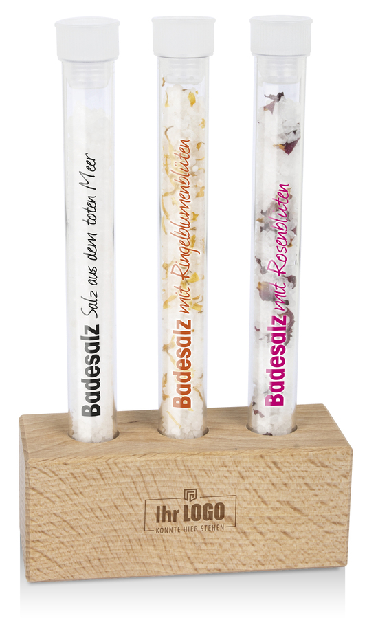 Holz-Aufsteller für 3 Reagenzgläser