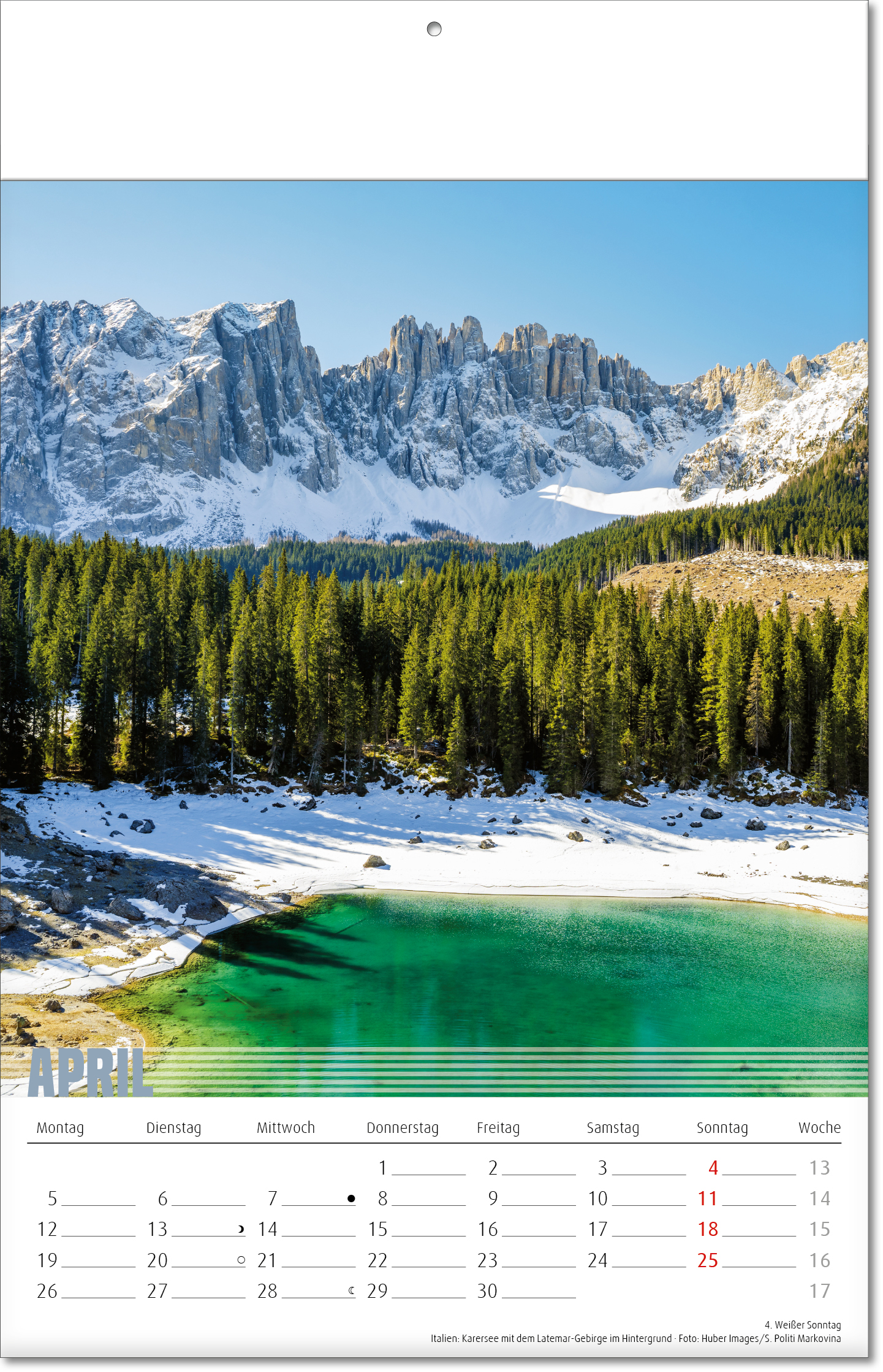 Bildkalender Bergwelten, Fälzel