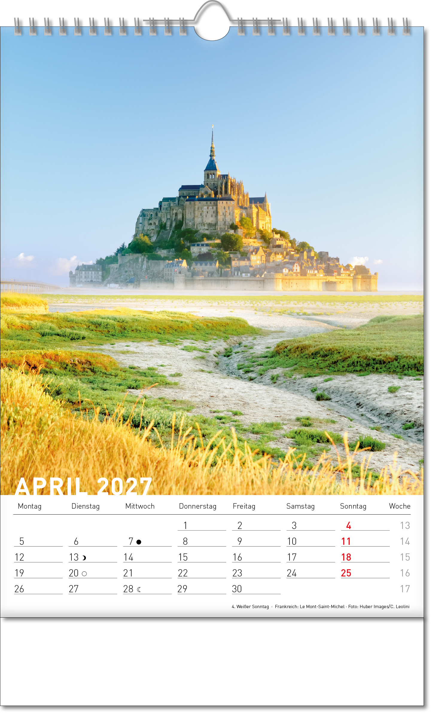 Bildkalender Reiseziele, Wire
